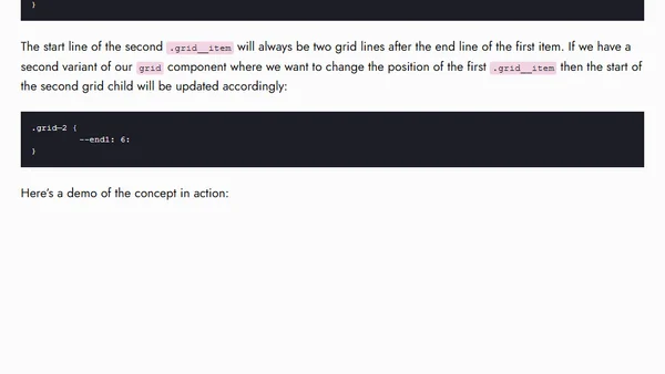 Relative Grid Items with CSS Variables