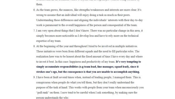 On Being an Engineer Manager (2018)