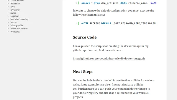 How to create an Oracle Database Docker Image