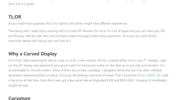Developing with a Curved Display