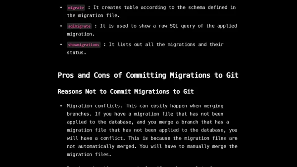 Should you Commit Django Migrations to Git?
