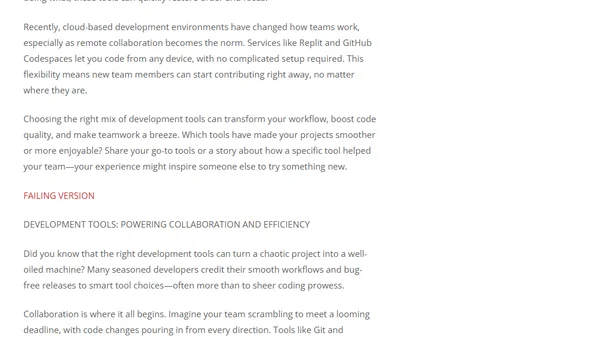 Development Tools (done two ways!)