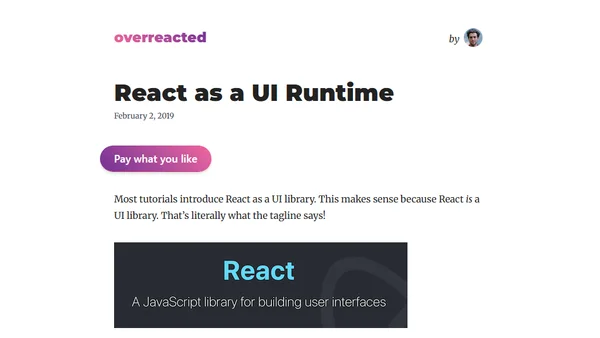 React as a UI Runtime
