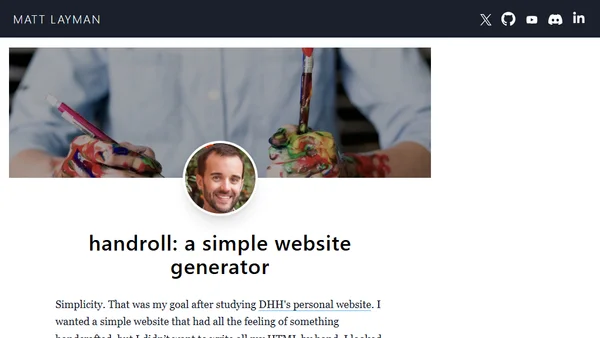 handroll: a simple website generator
