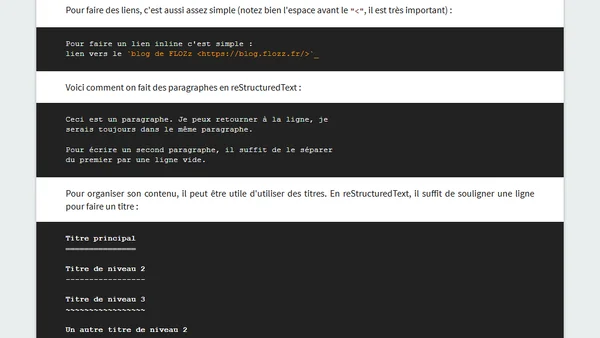 Introduction à Sphinx, un outil de documentation puissant