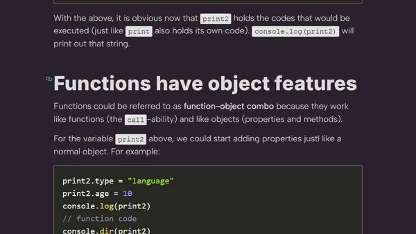 Functions are also objects - A simplified explanation with examples