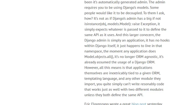 Uncoupled code is good, but doesn't exist