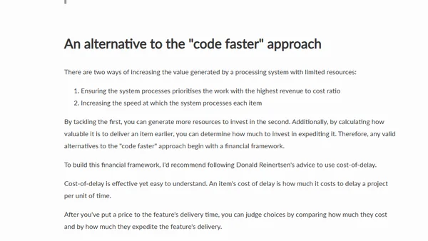 Make haste slowly: quantify economics