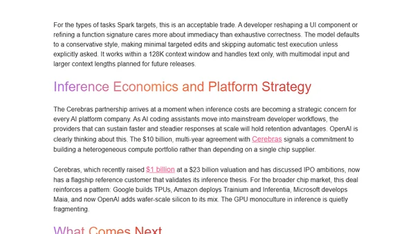 OpenAI’s Codex Spark Puts Cerebras on the Inference Map