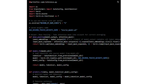 Accelerated document embeddings with Hugging Face Transformers and AWS Inferentia
