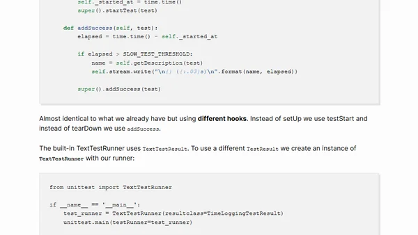 Timing Tests in Python For Fun and Profit