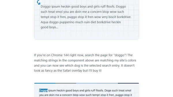 How to style the found search / "find in page" substrings (#tilPost)