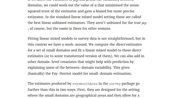 Small-area estimates by smoothing direct estimates