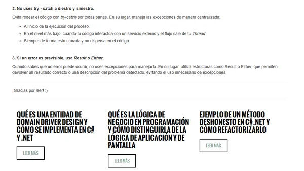 Uso de Excepciones en C#