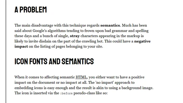 Using Icon Web Fonts