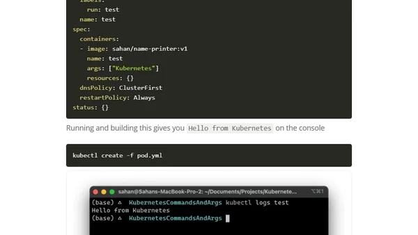A closer look at commands and args in Kubernetes Pods