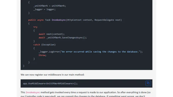 Domain events and the "Unit of Work" pattern