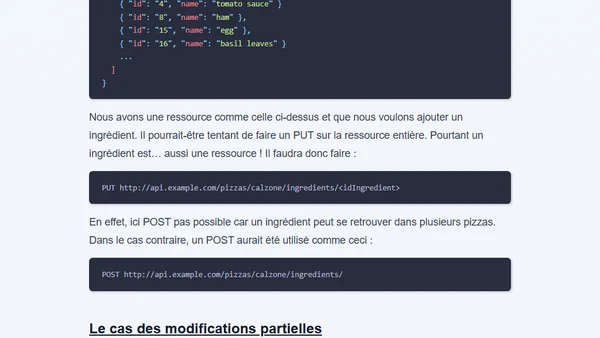 REST, CRUD et bonnes pratiques