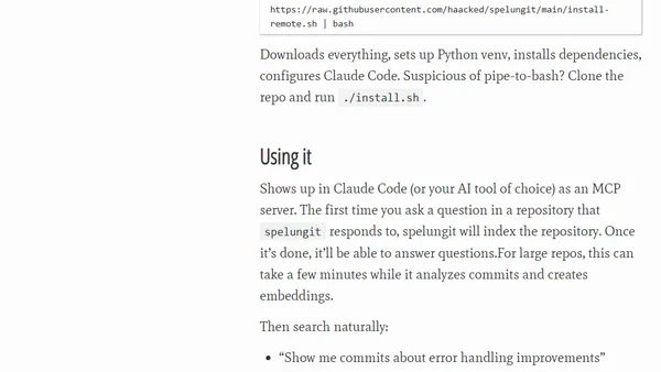 Spelungit: When `git log –grep` isn’t enough