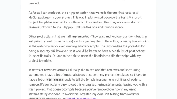What dotnet new Could Be