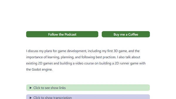 My game development and Godot course plans for this year