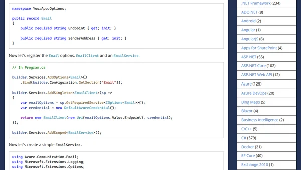 Sending Emails using Azure Communication Services in .NET