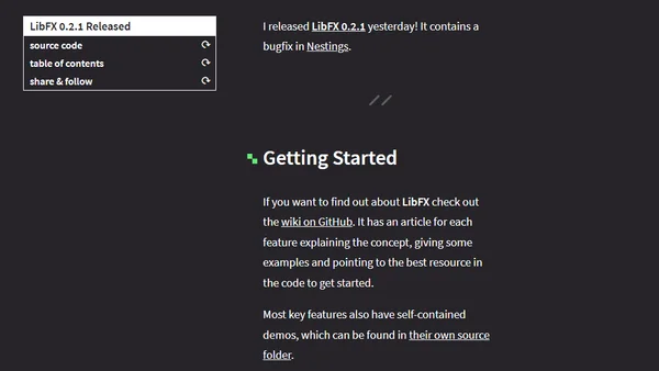 LibFX 0.2.1 Released