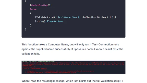 Giving ValidateScript a Makeover