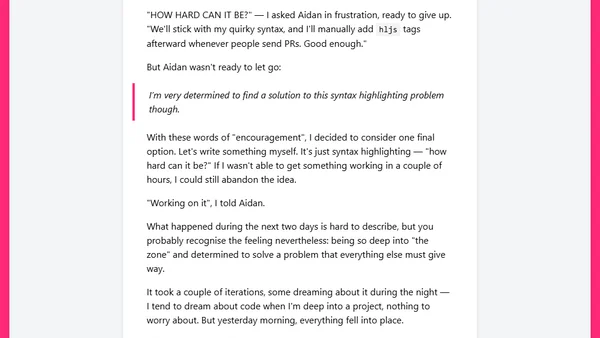 A syntax highlighter that doesn't suck