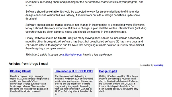 Four principles of software engineering