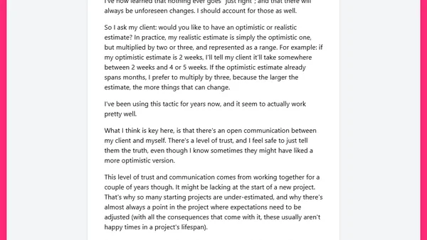 Would you like some optimism or realism with your estimate, sir?