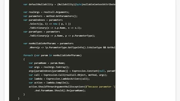 Easy unit testing of null argument validation (C# 8 edition)