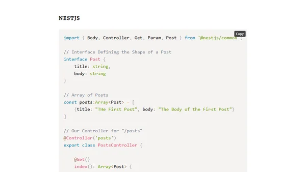 Basics of Building a CRUD API with Typescript (NestJS and FoalTS)