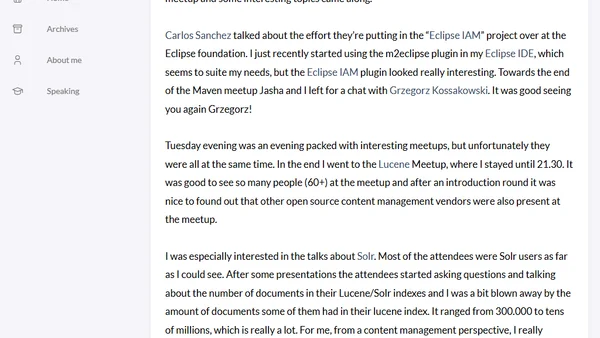 Attended the Maven and Lucene Meetup