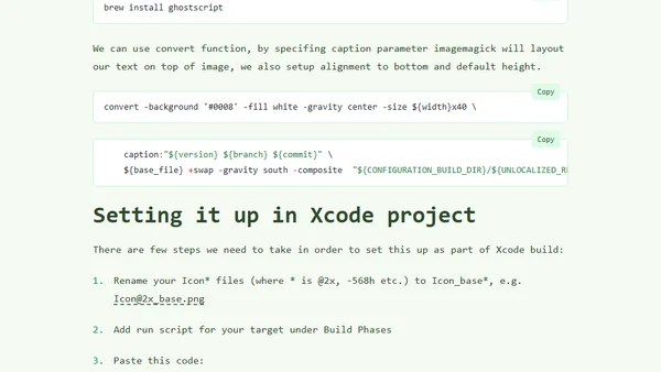Overlaying application version on top of your icon