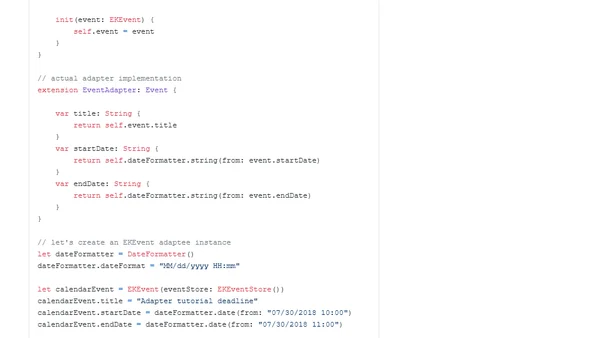 Swift adapter design pattern