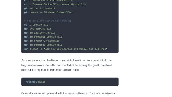 Merge multiple gradle projects including git history
