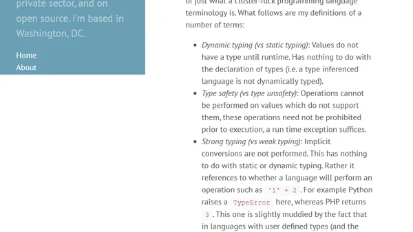 Programming Languages Terminology