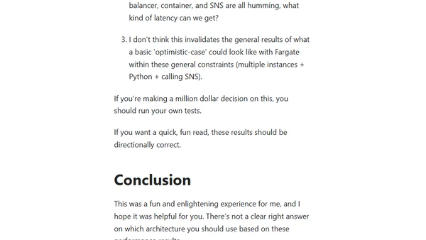 AWS API Performance Comparison: Serverless vs. Containers vs. API Gateway integration