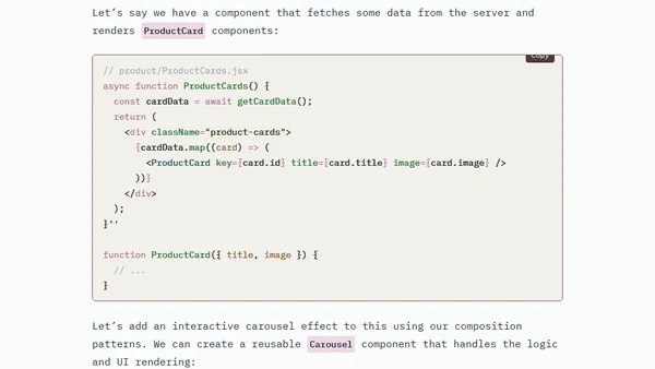 Server and Client Component Composition in Practice