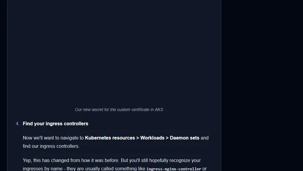 How to replace the default certificate in AKS?