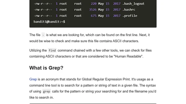 Getting Started with OverTheWire Bandit Security Games