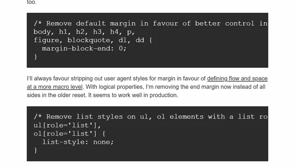 A (more) Modern CSS Reset