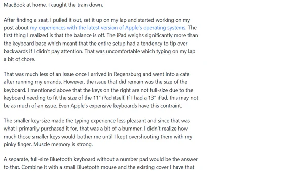 Trying to Use my iPad as a Laptop Replacement