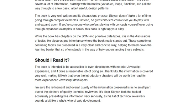 Book Review: Object-Oriented Javascript