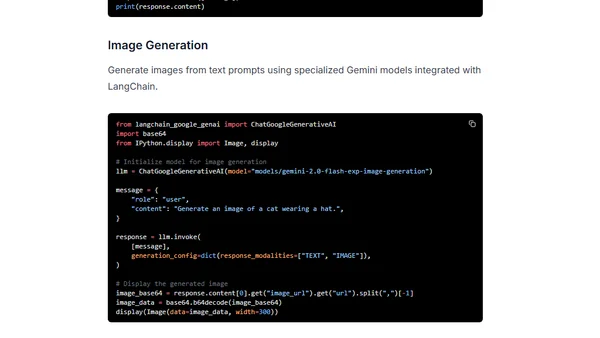 Google Gemini LangChain Cheatsheet