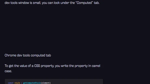 How to get CSS values in JavaScript