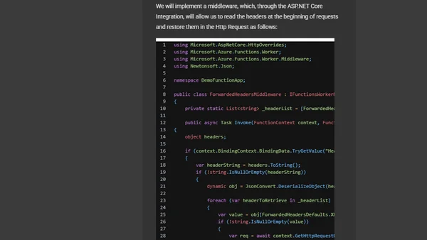 From .NET 6 to .NET 8,my migration experience:Fixing missing x-forwarded headers in  .NET 8 isolated Azure Functions