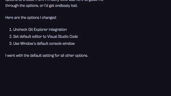 Setting up Windows for web development
