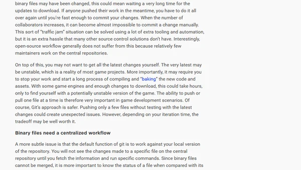 Git Source Control for game development